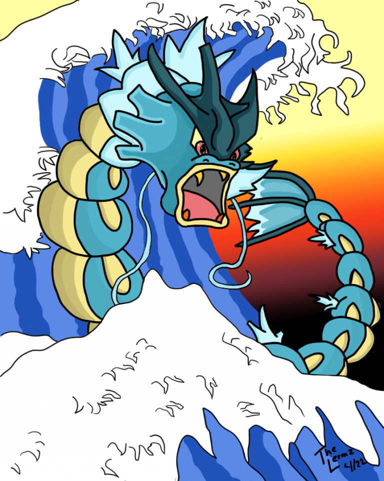 gyarados with waves